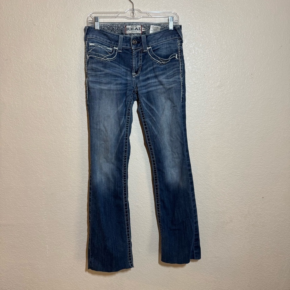 ARIAT MID RISE BOOT CUT REAL RIDING JEANS - Picture 2 of 6